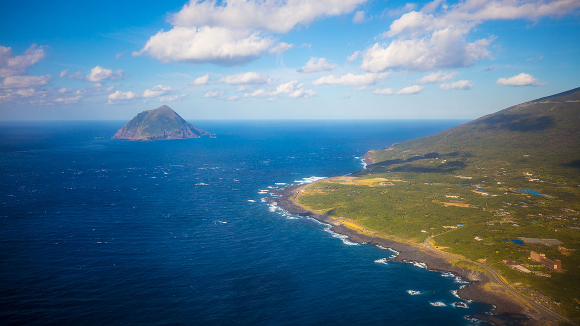 Aerial view of Hachijojima