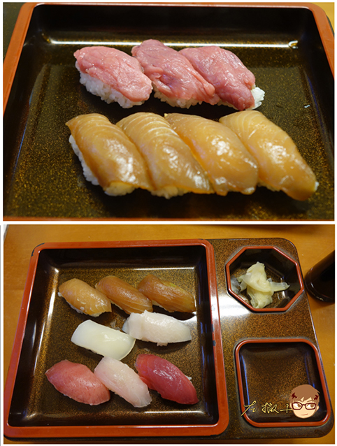 Turtle meat sashimi.