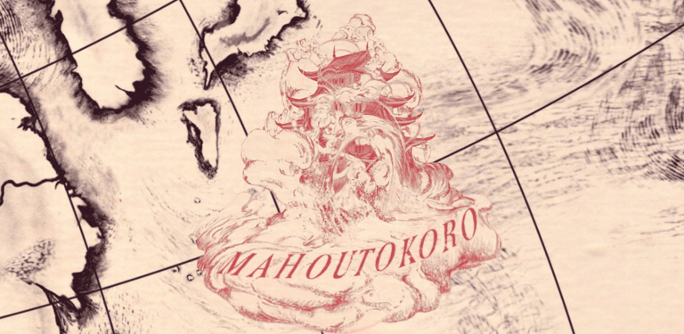 The wizarding school is located to the south of Iwo Jima, there is a link.