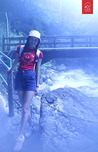 Outside the limestone cave