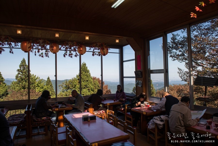 Lunch at a restaurant with a view