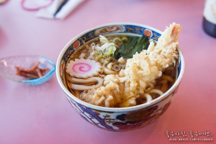 Hot udon noodles