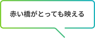 赤い橋がとっても映える