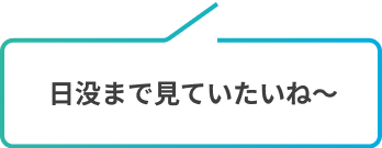 日没まで見ていたいね〜