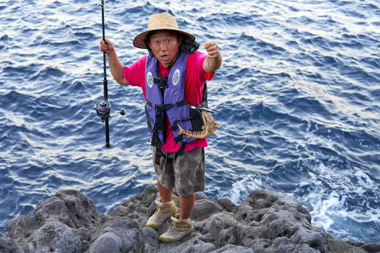 見たこともないエソ科の仲間の魚の柄に驚きと興奮のとくさん