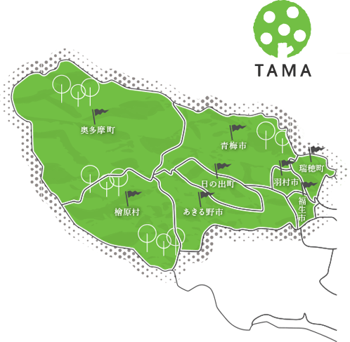 多摩の地図